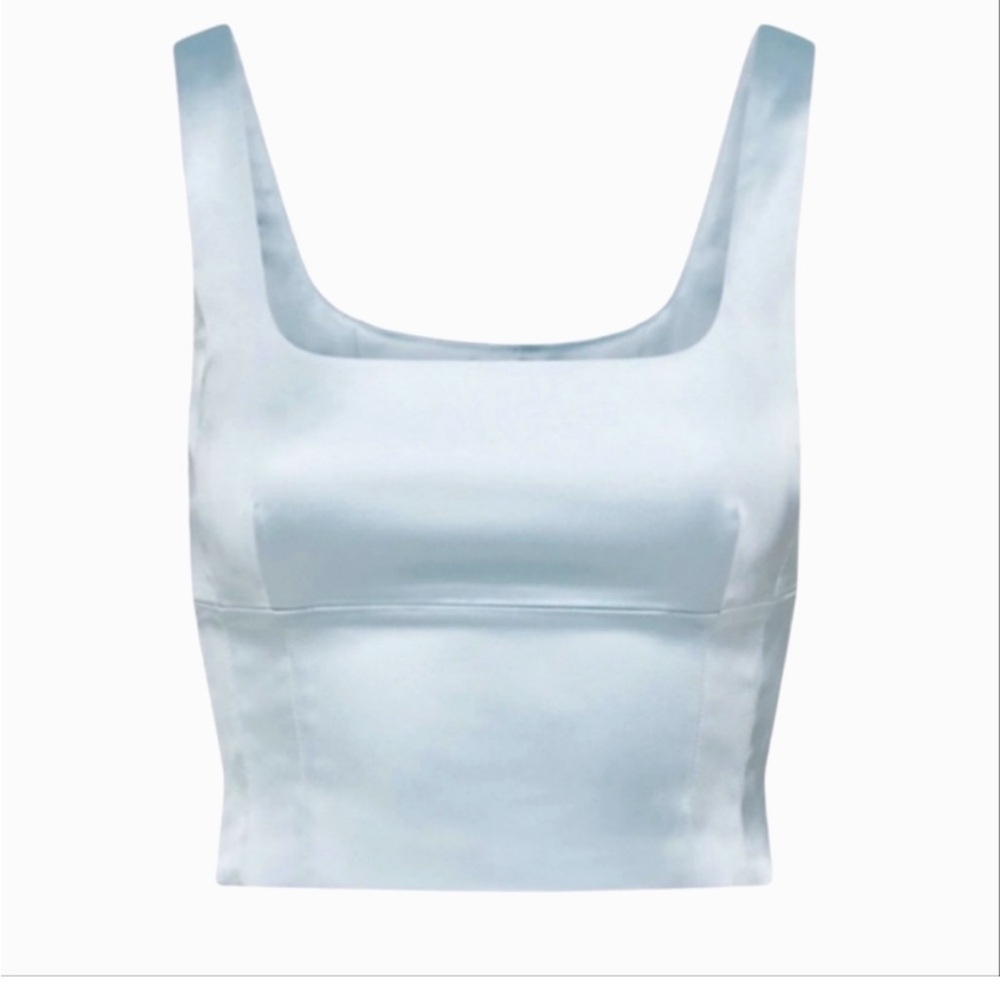 Aritzia Wilfred Shine Bustier in Blue Size Small